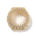 TOPGRILLZ Full CZ Paved Spiked Bezel Case for GA-2100 Copper Hollow Cover Watch Modification Bling Accessory Men Women