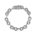 TOPGRILLZ 10mm Iced Out Infinite CZ Stones Chain Bracelet For Men's Fashion Gold Silver Color 8 Characters Rapper Charm Jewelry