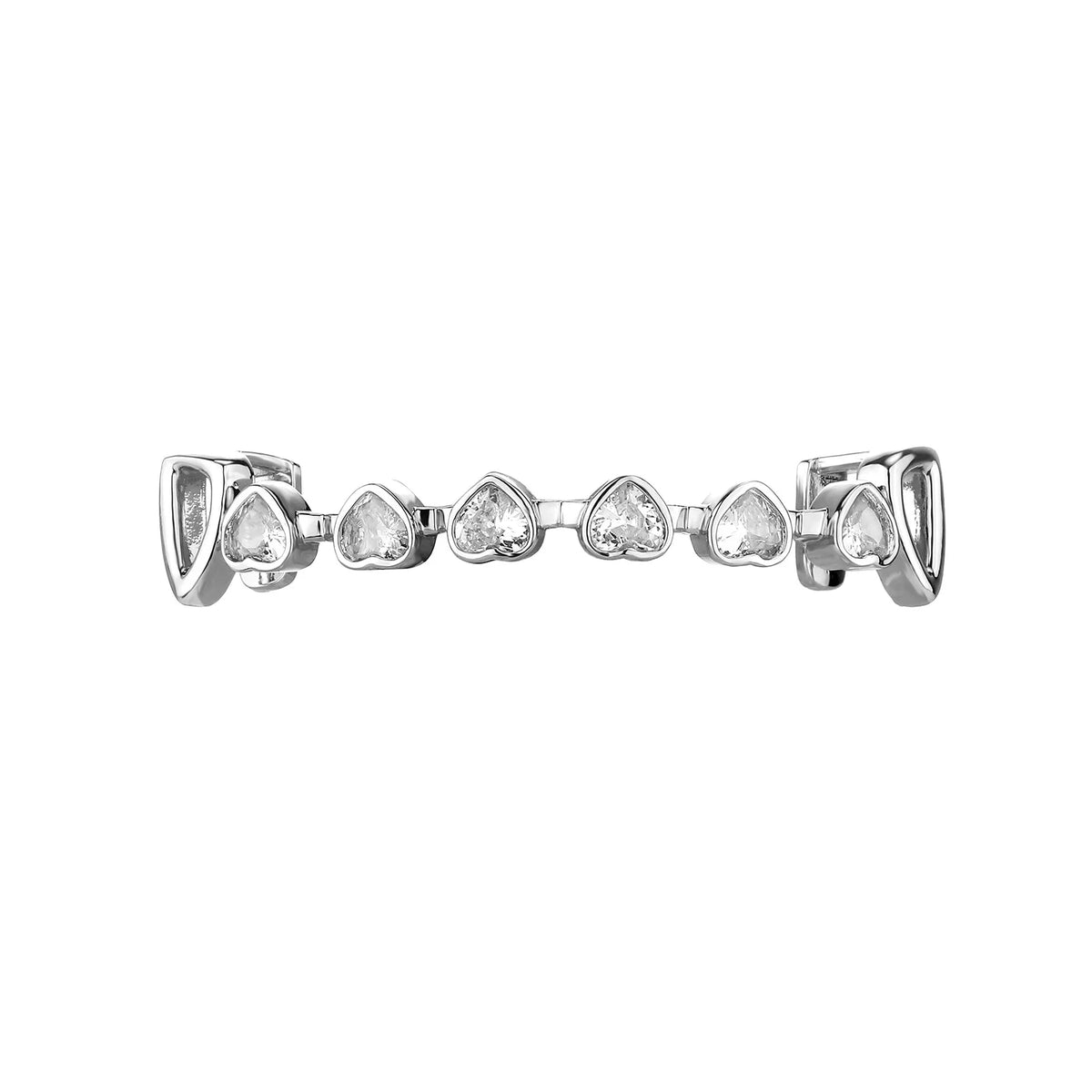 TOPGRILLZ Hip Hop Y2K Copper Grillz Set Pink And Clear Heart CZ Top Bottom Teeth Cap Sweet Cool Bling Jewelry For Women Men