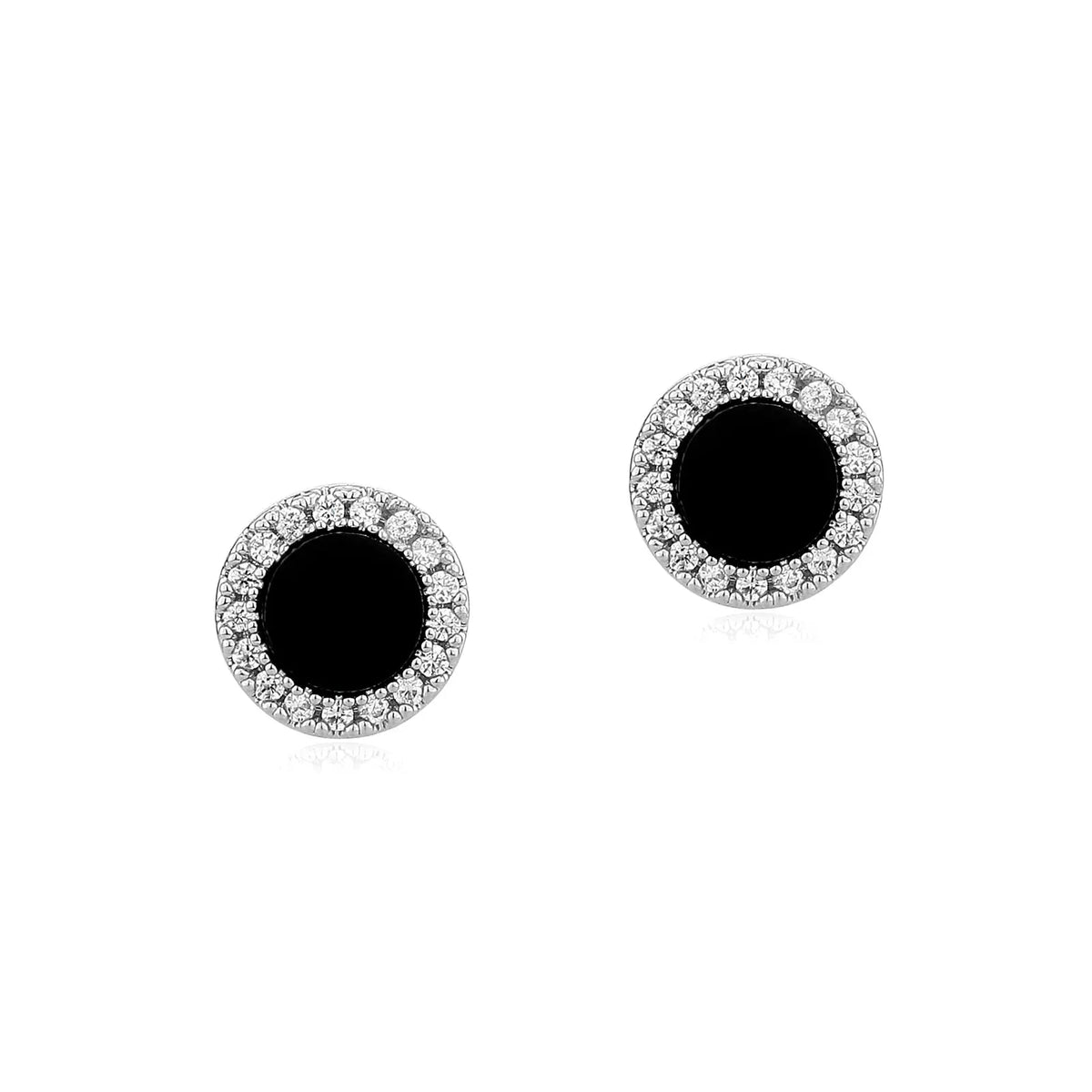 TOPGRILLZ Natural Stone Earrings Crystal Quartzs 10mm Round Gem Stud Iced Out Ear Jewelry For Men Women Wholesale