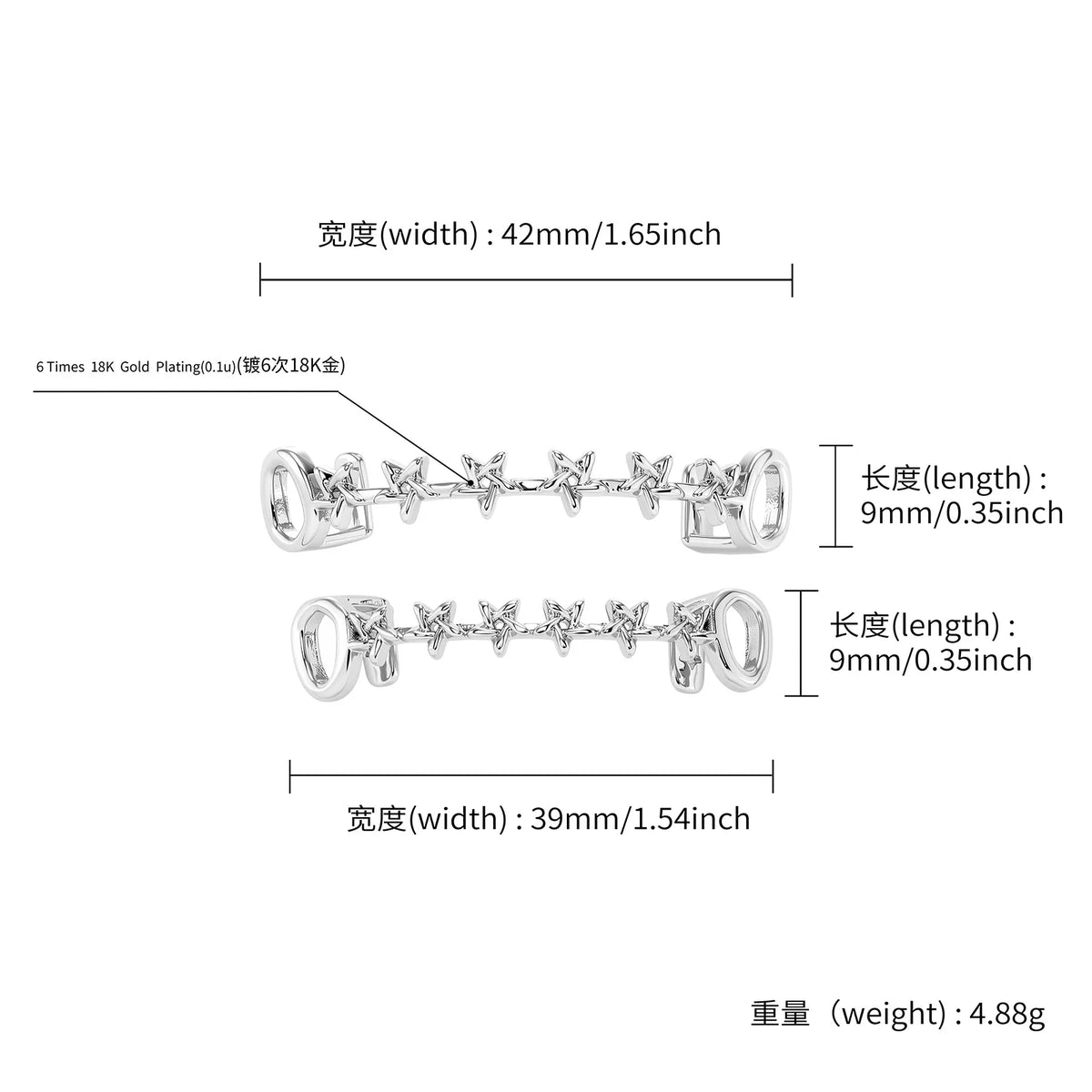 TOPGRILLZ Iced Out CZ Stones Hollow Teeth Caps For Women Men Jewelry Top & Bottom Pentagram Zircon Tooth Grills Braces Cosplay