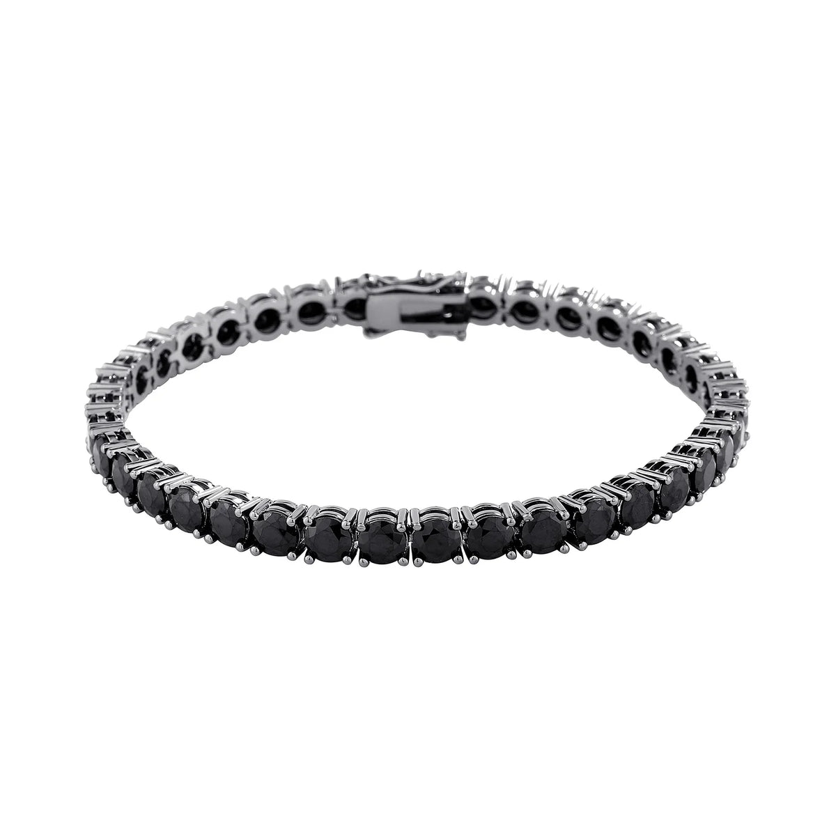 TOPGRILLZ 3MM-5MM Iced Out Black Cubic Zirconia Tennis Chain Bracelet Micro Paved 5A+ CZ Stones Charm Bangle For Men Women Gift