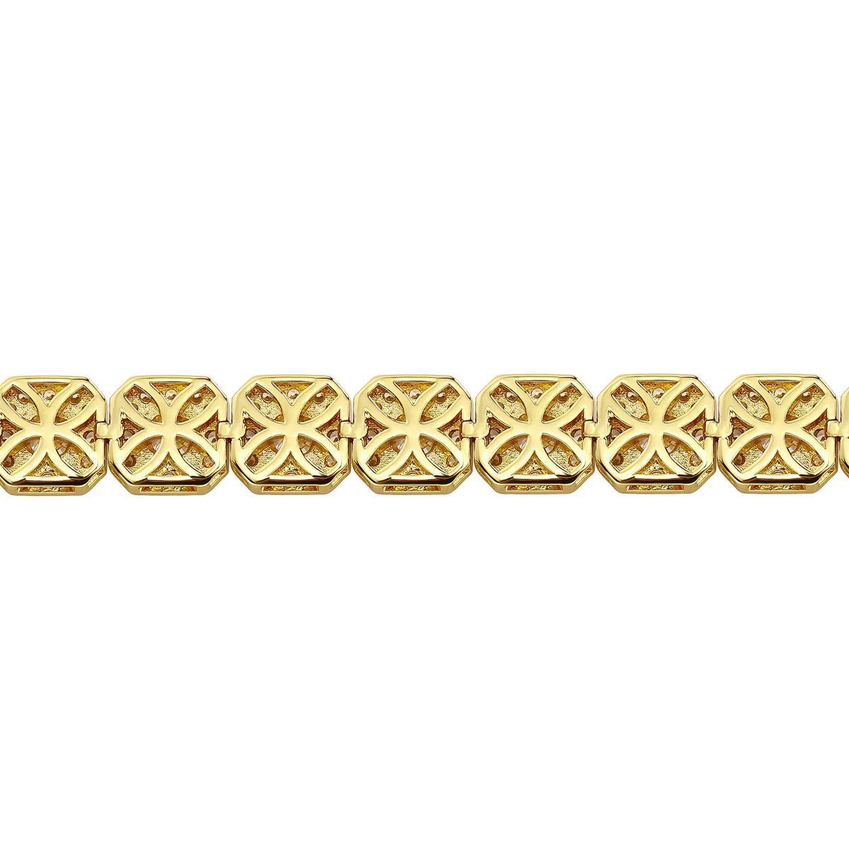 TOPGRILLZ 10mm Iced Out Full 5A Cubic Zirconia Square Charm Bracelet Bling CZ Tennis Chain With Box Clasp For Men Women Jewelry
