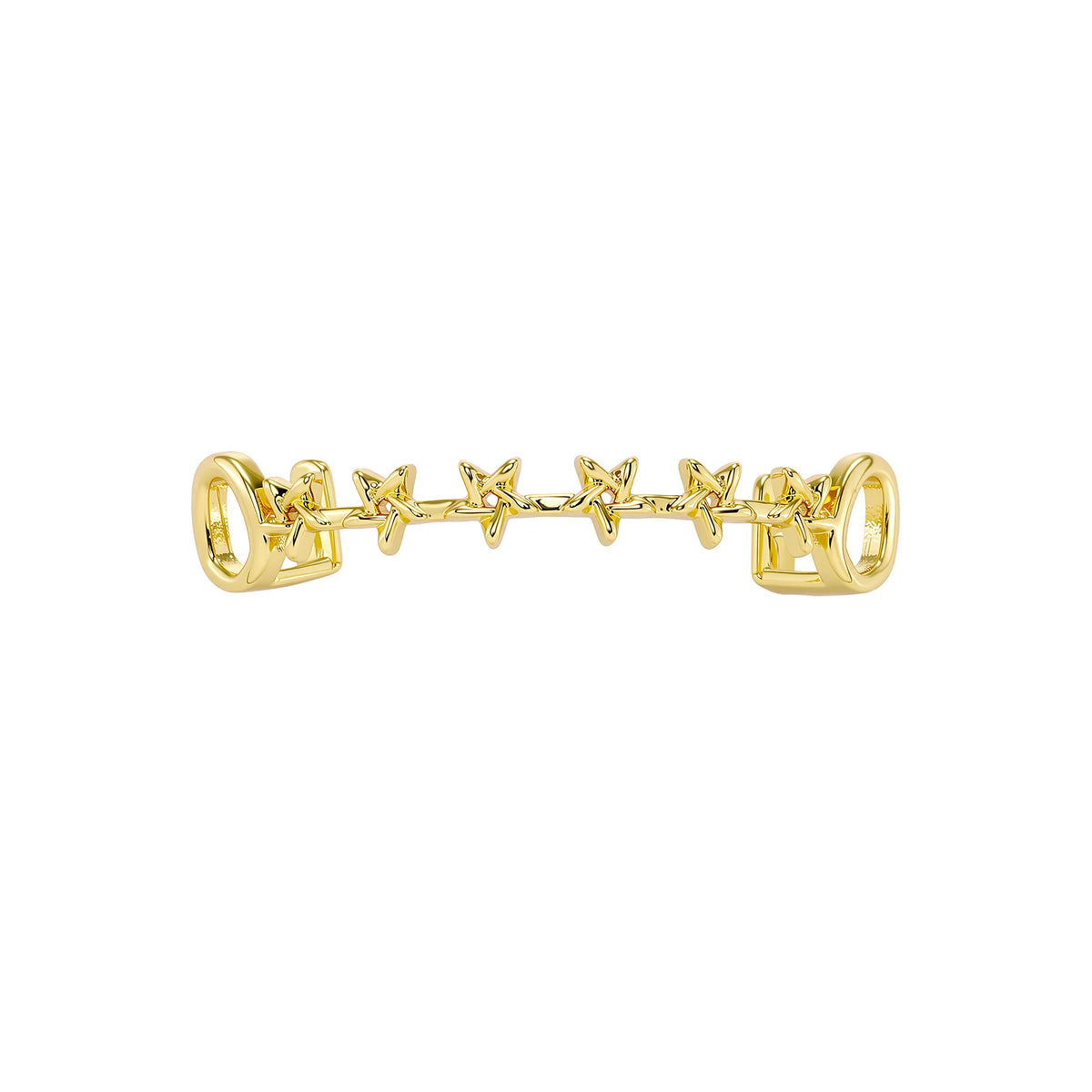 TOPGRILLZ Iced Out CZ Stones Hollow Teeth Caps For Women Men Jewelry Top & Bottom Pentagram Zircon Tooth Grills Braces Cosplay