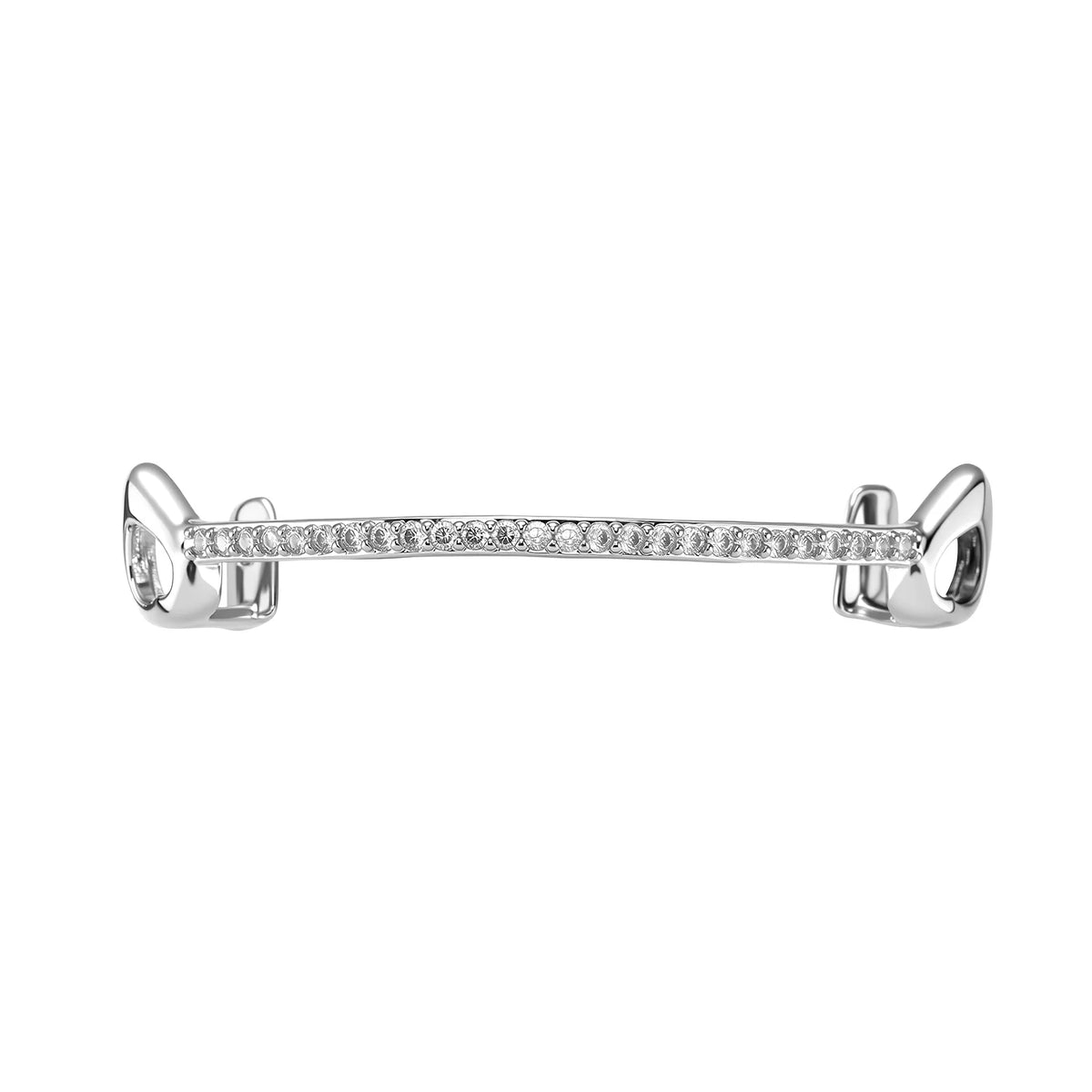 TOPGRILLZ Hip Hop Rapper Accessories Bar Grillz Set Gold Plated Copper Iced Out Top&Bottom Tooth Grills For Men&Women