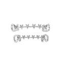 TOPGRILLZ Iced Out CZ Stones Hollow Teeth Caps For Women Men Jewelry Top & Bottom Pentagram Zircon Tooth Grills Braces Cosplay