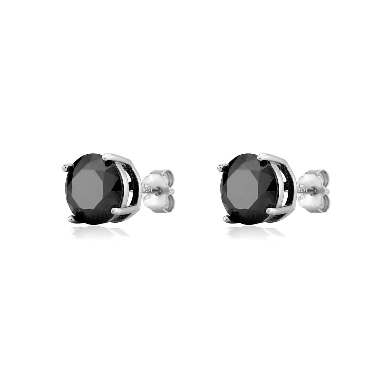 TOPGRILLZ Moissanite Stud Copper Earrings 3-8mm 925 Silver Needle GRA Certificate 4 Prong D Color Bling Jewelry Gift Men Women