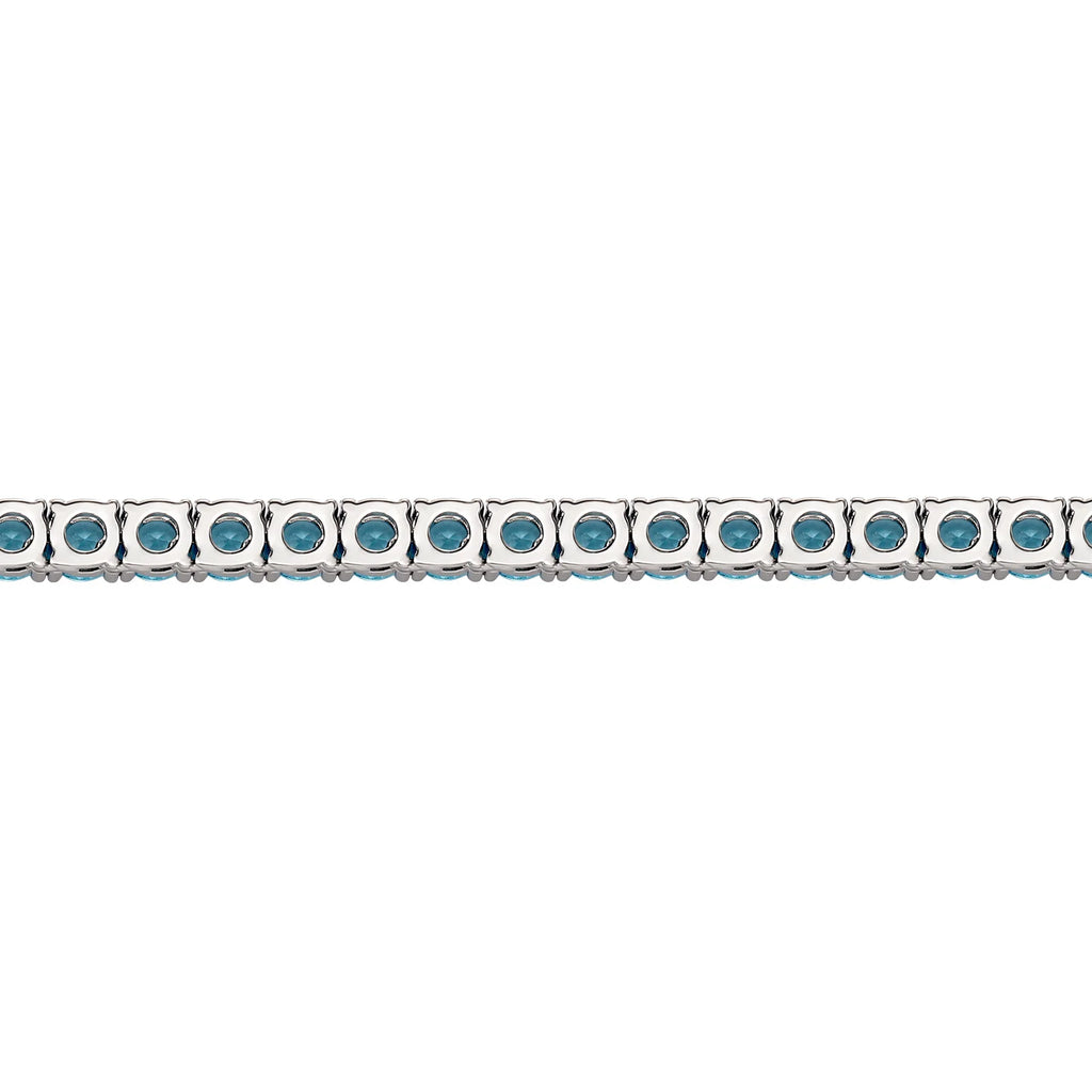 TOPGRILLZ 4MM Iced Out Bling AAA Zircon 1 Row Fashion Light Blue Color Tennis Jewelry Chains Women 20inch Choker Punk Gift