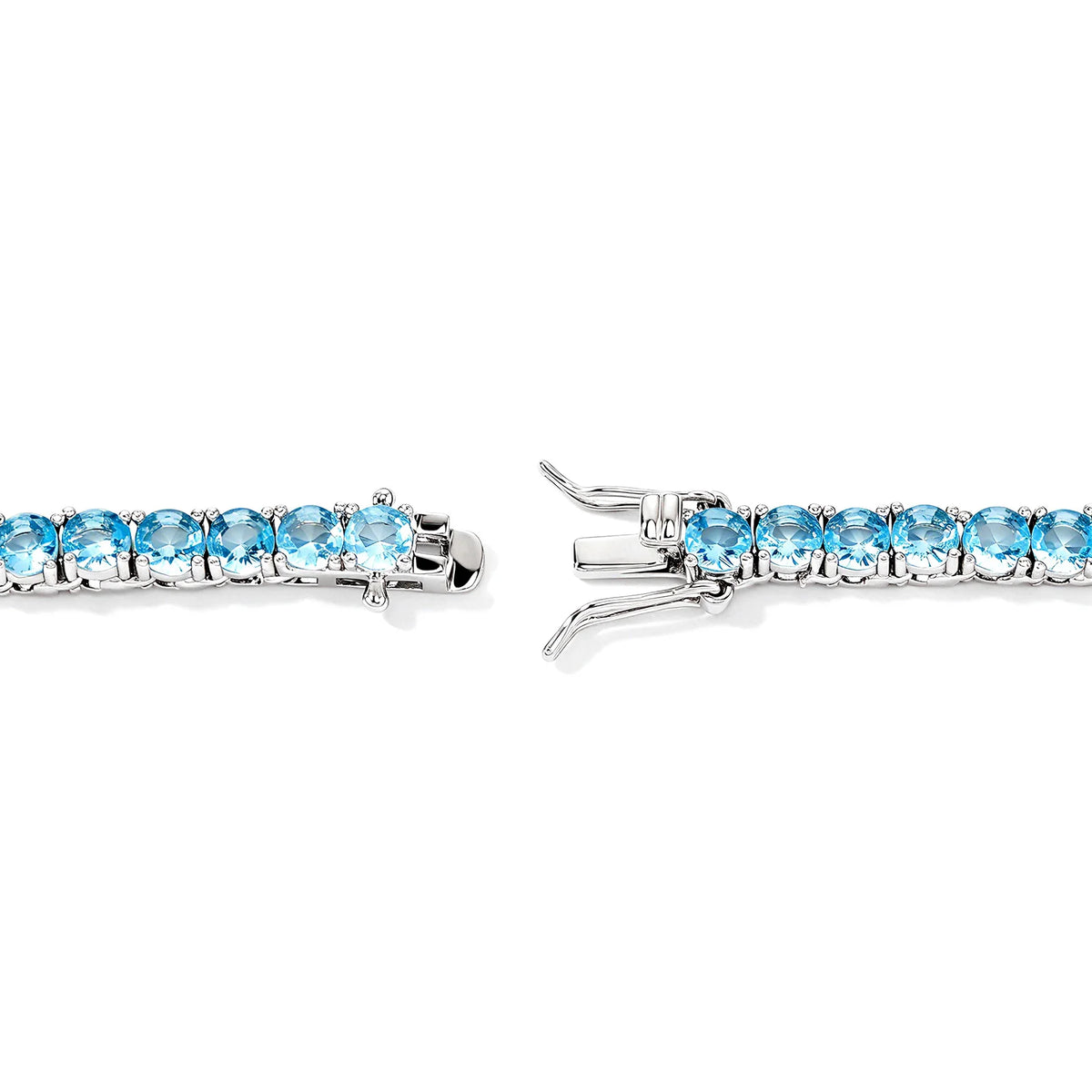 TOPGRILLZ 4MM Iced Out Bling AAA Zircon 1 Row Fashion Light Blue Color Tennis Jewelry Chains Women 20inch Choker Punk Gift
